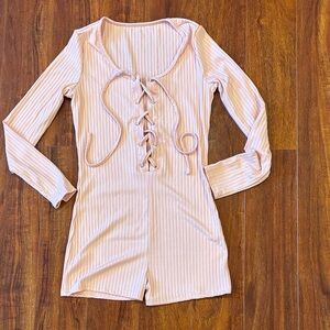 Pink Shorts One Piece